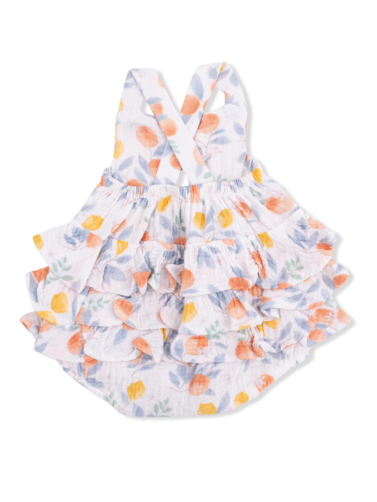 Ruffle Sunsuit, Citrus Floral - Image 3