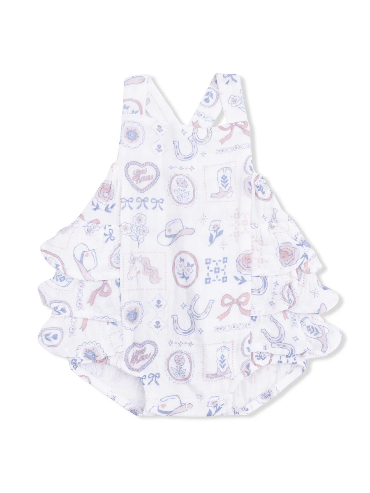 Ruffle Sunsuit, Country Western Heirlooms