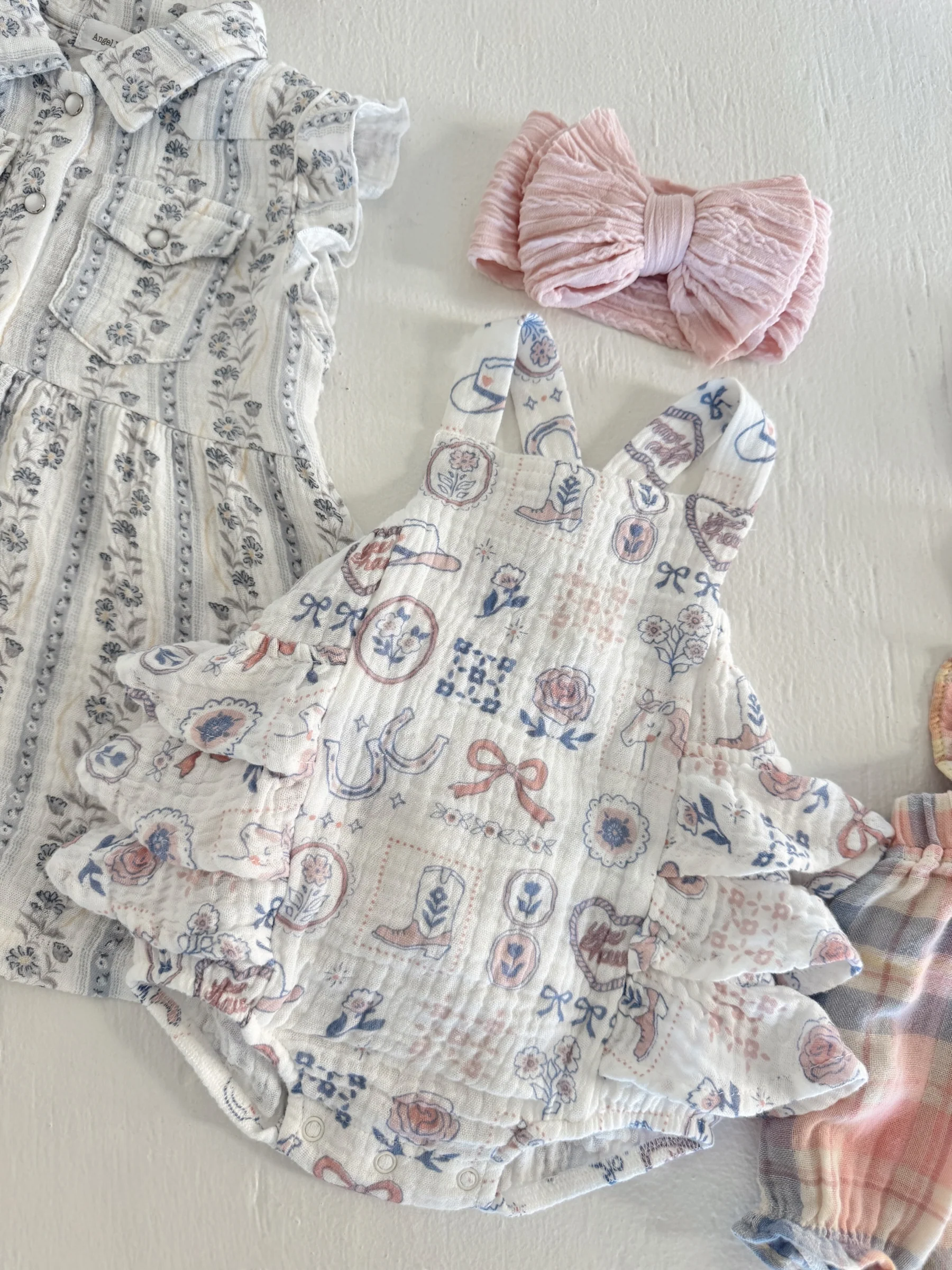 Ruffle Sunsuit, Country Western Heirlooms - Image 2