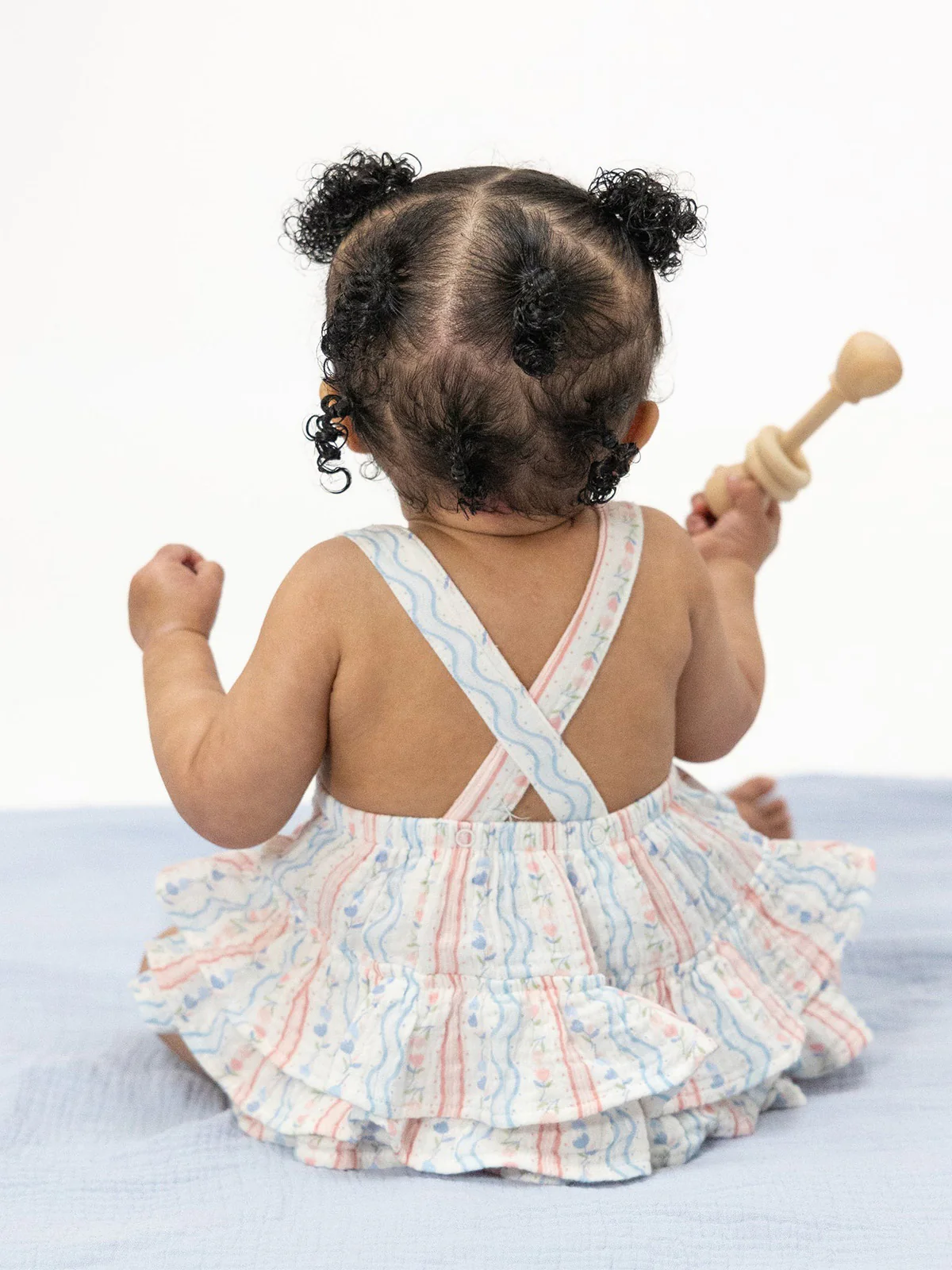 Ruffle Sunsuit, Tulip Stripe - Image 2