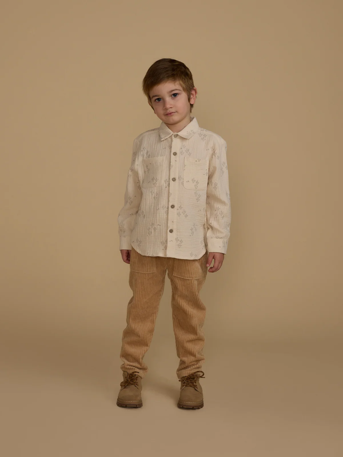 Rylee & Cru Collared Long Sleeve Shirt, Saguaro - Image 4