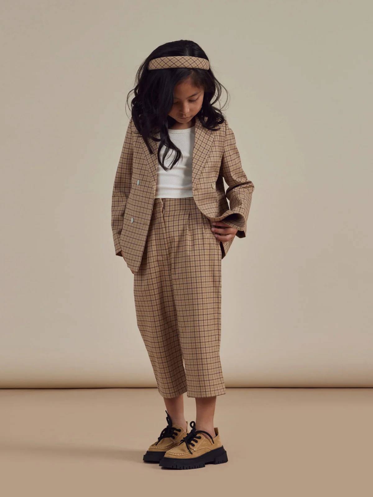 Rylee & Cru Double Breasted Blazer, Autumn Plaid - Image 3