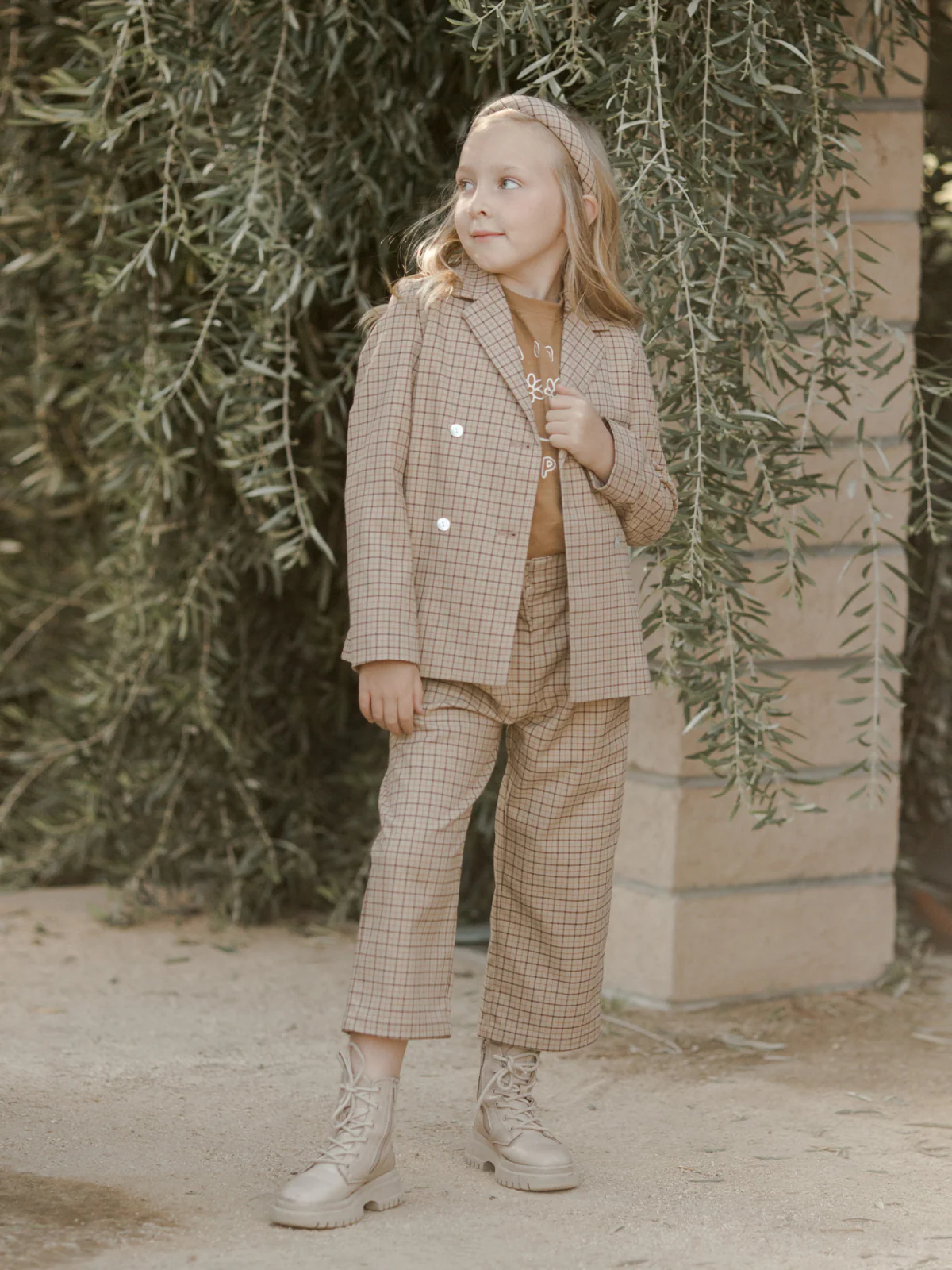 Rylee & Cru Double Breasted Blazer, Autumn Plaid - Image 5
