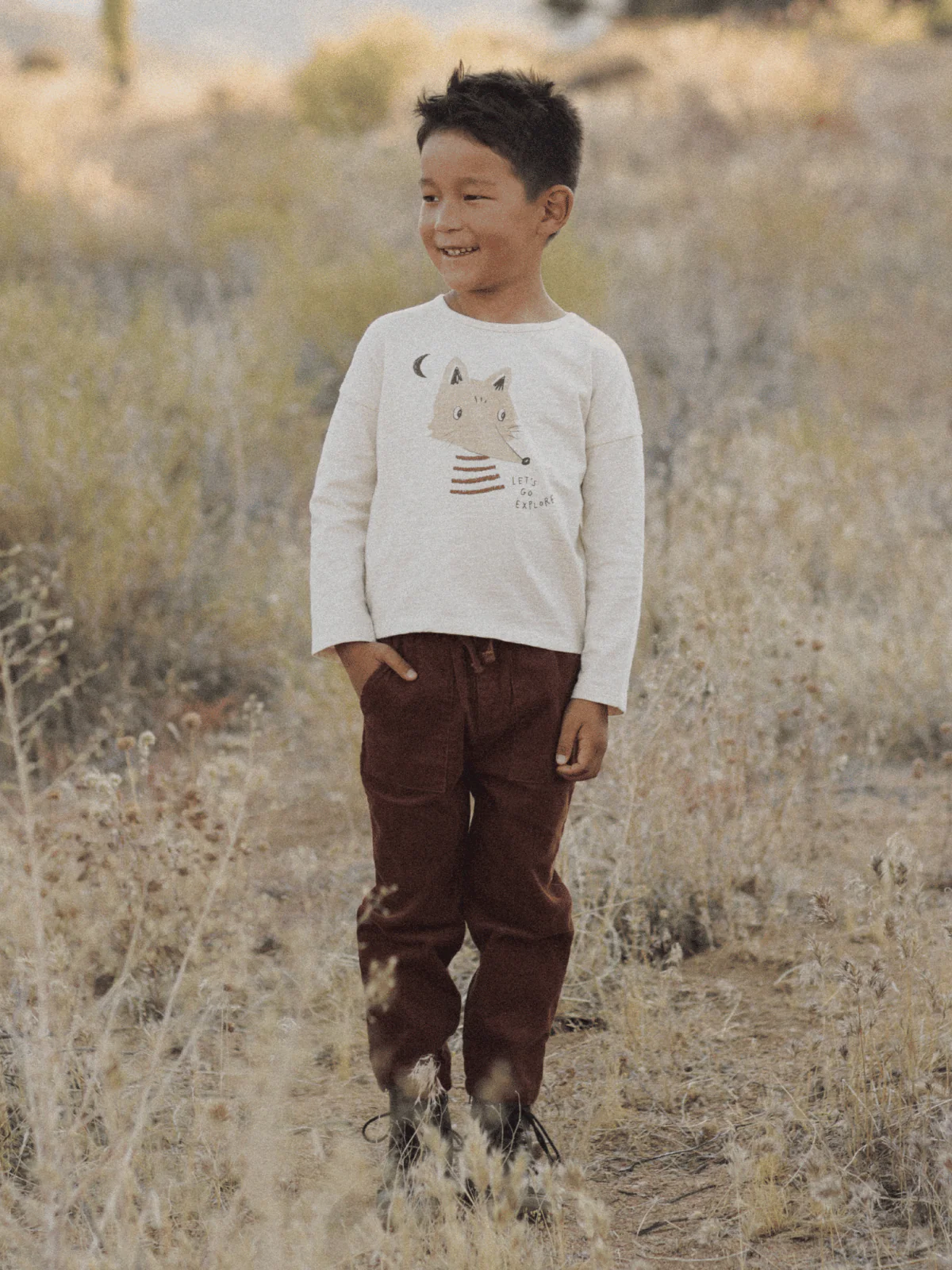 Rylee & Cru Long Sleeve Tee, Coyote - Image 3
