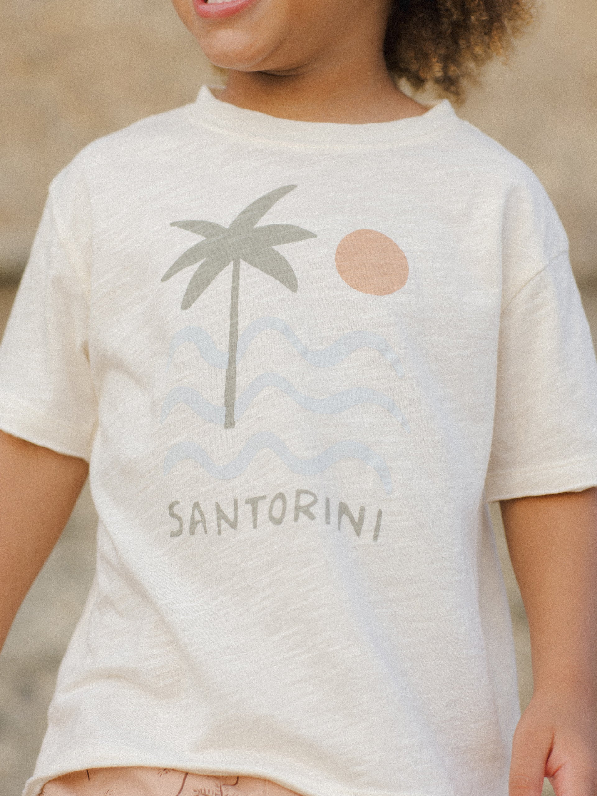 Rylee & Cru Raw Edge Tee, Santorini - Image 8