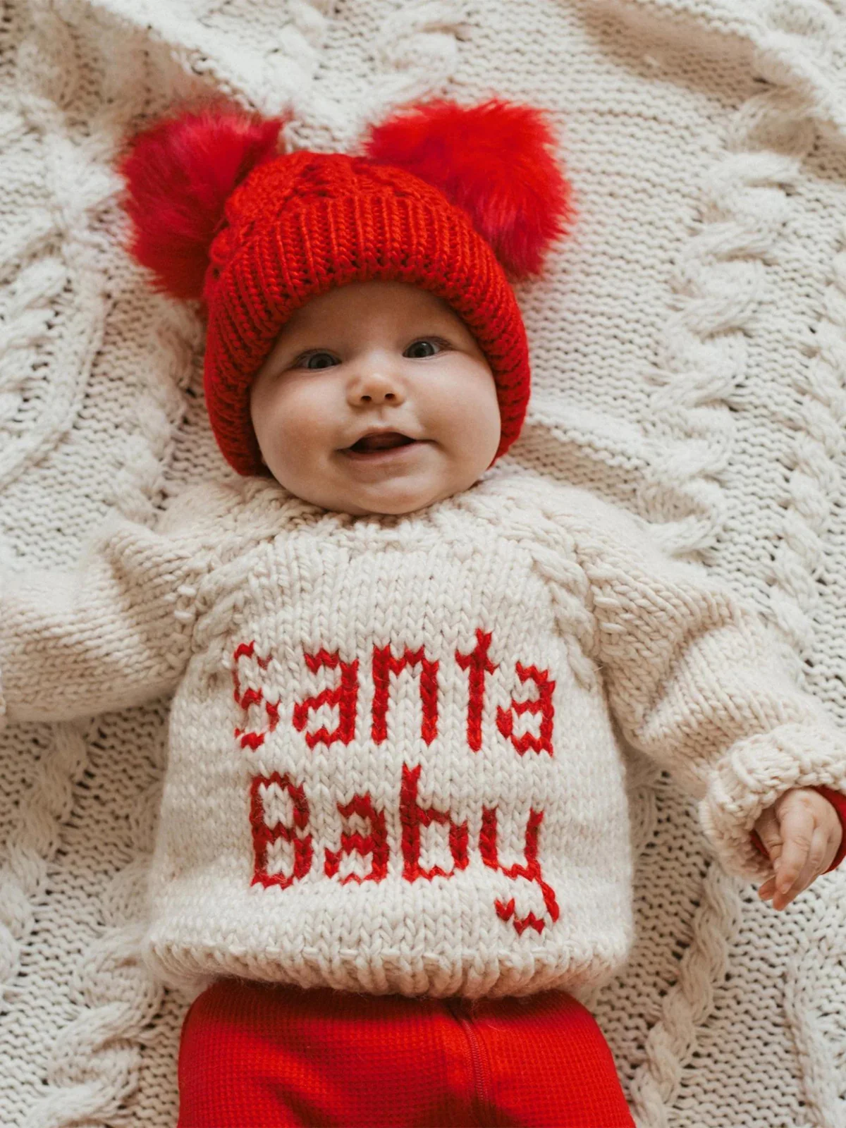 Santa Baby Crew Neck Knit Sweater - Image 2