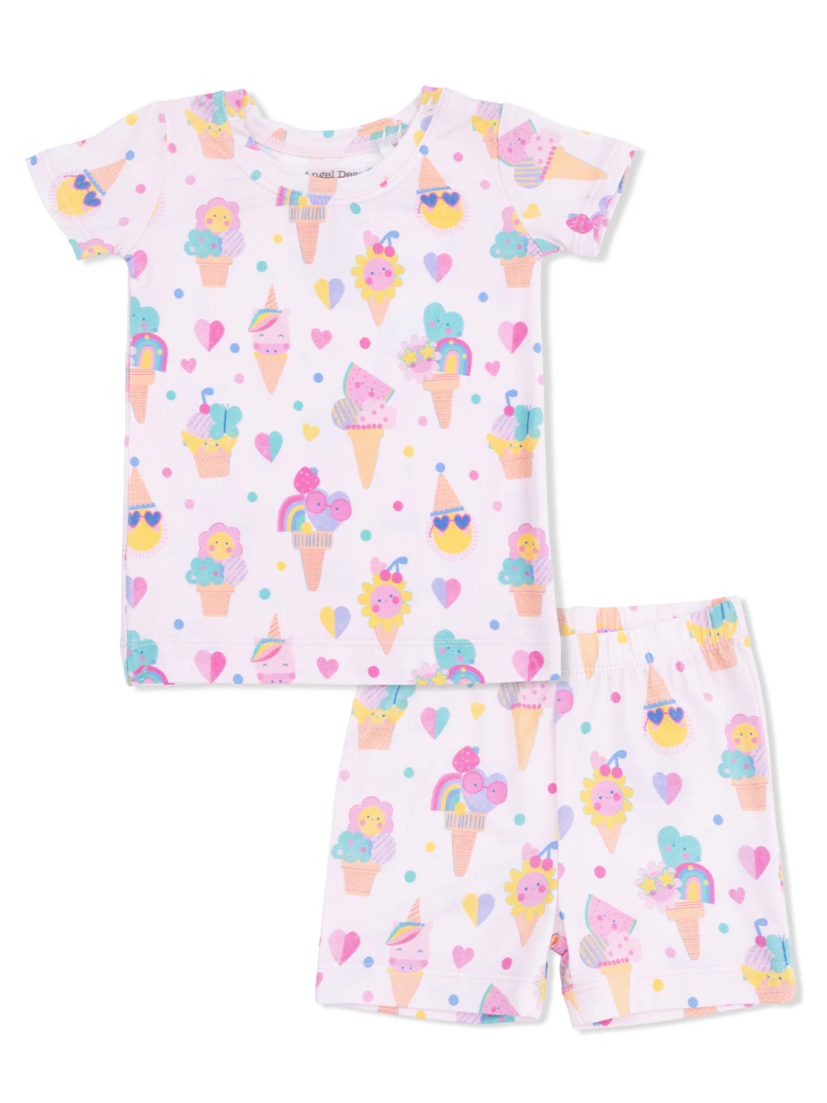 Short Loungewear Set, Ice Cream Fun Crew
