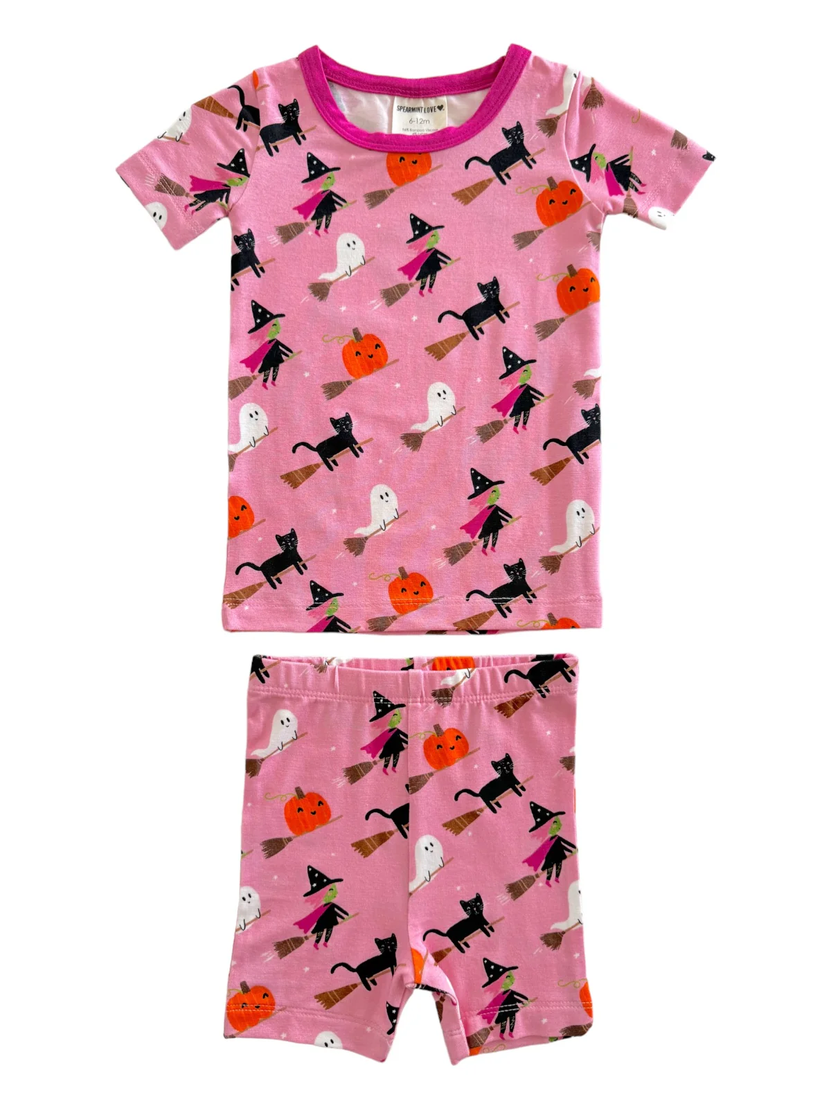 Short Sleeve 2-Piece Set, Broomstick Friends Pink - Image 2