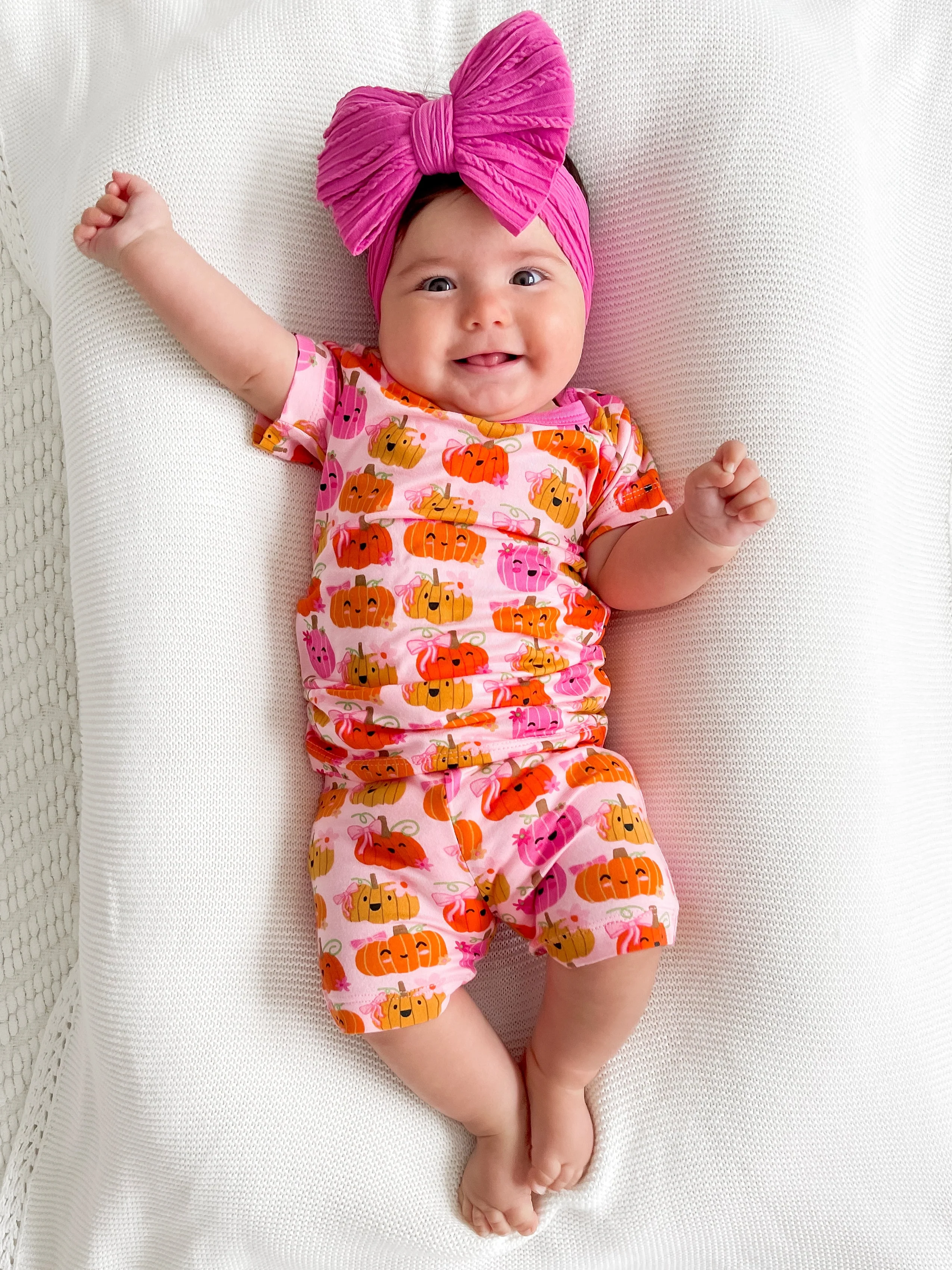 Short Sleeve 2-Piece Set, Pumpkin Girlies