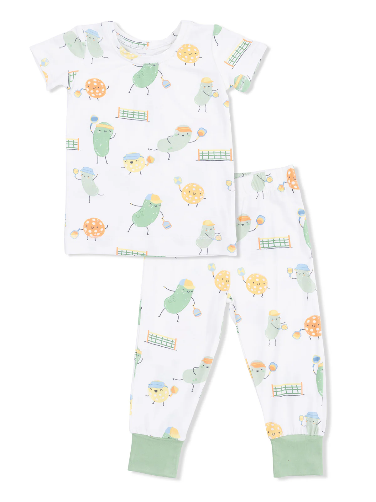 Short Sleeve Loungewear Set, Pickles Playing Pickleball