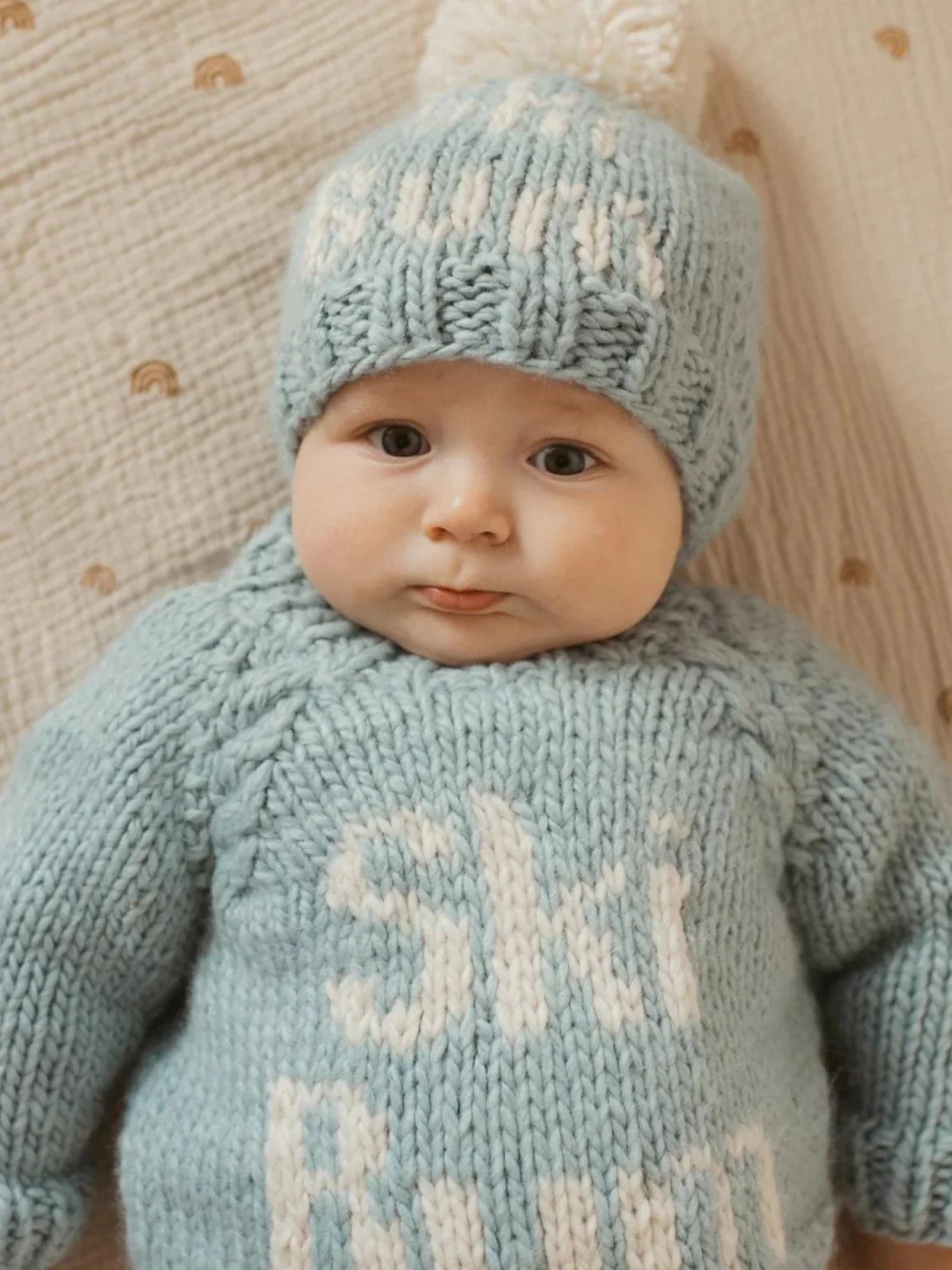 Ski Bum Knit Pom Hat, Surf - Image 2