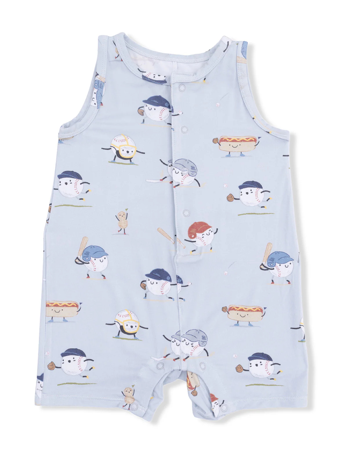 Sleeveless Shortie Romper, Baseballs Playing Baseball