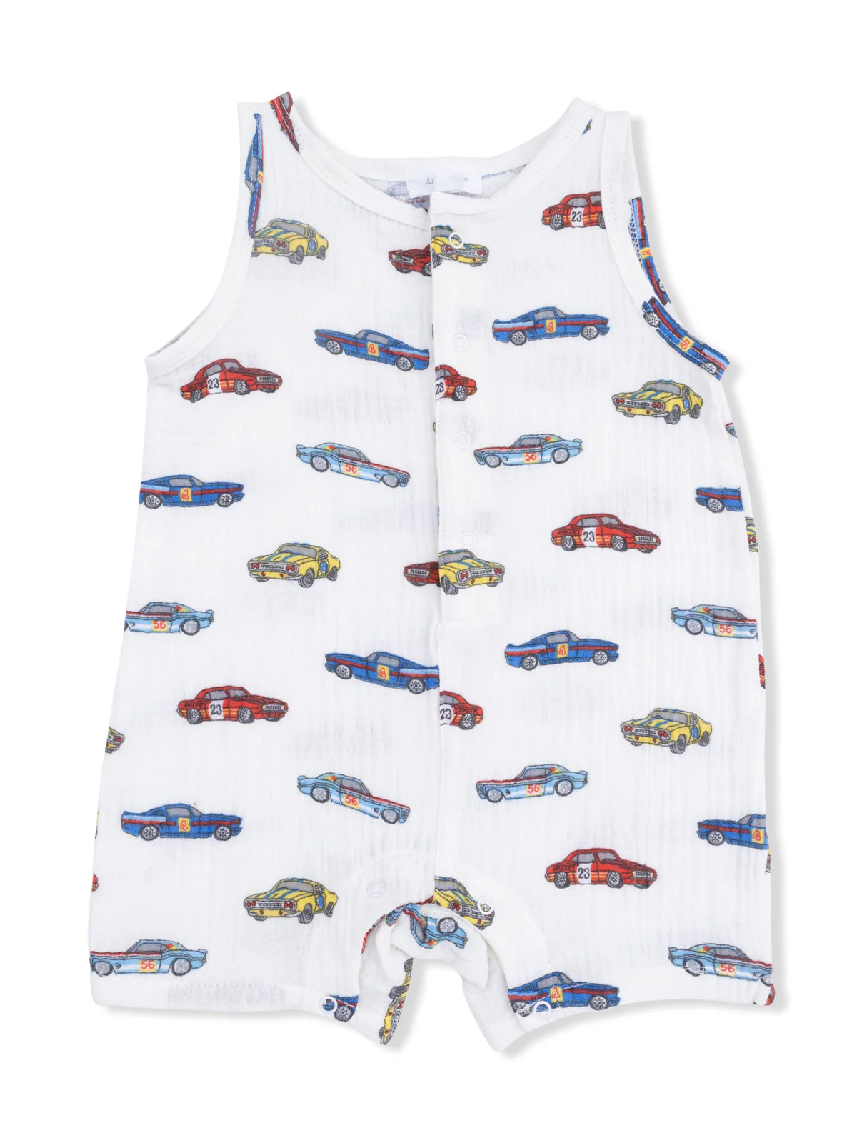 Sleeveless Shortie Romper, Race Cars