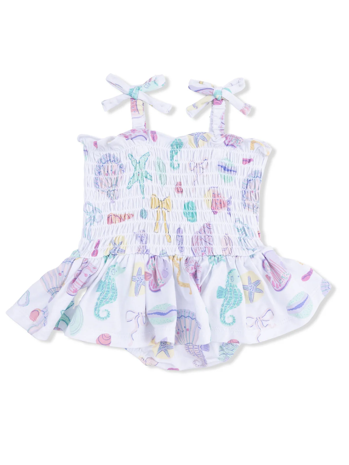 Smocked Bubble w/ Skirt, Beach Days - Image 2