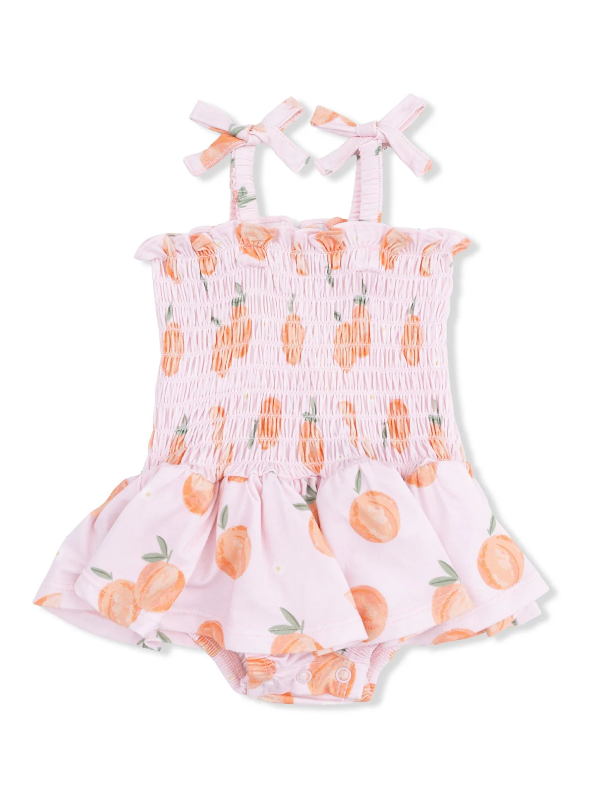Smocked Bubble w/ Skirt, Sweet Peach