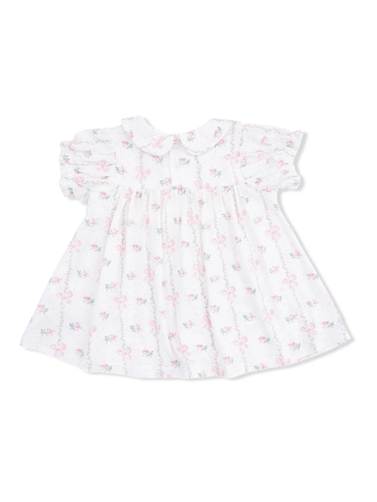 Smocked Dress Set, Dainty Buds and Bows - Image 2