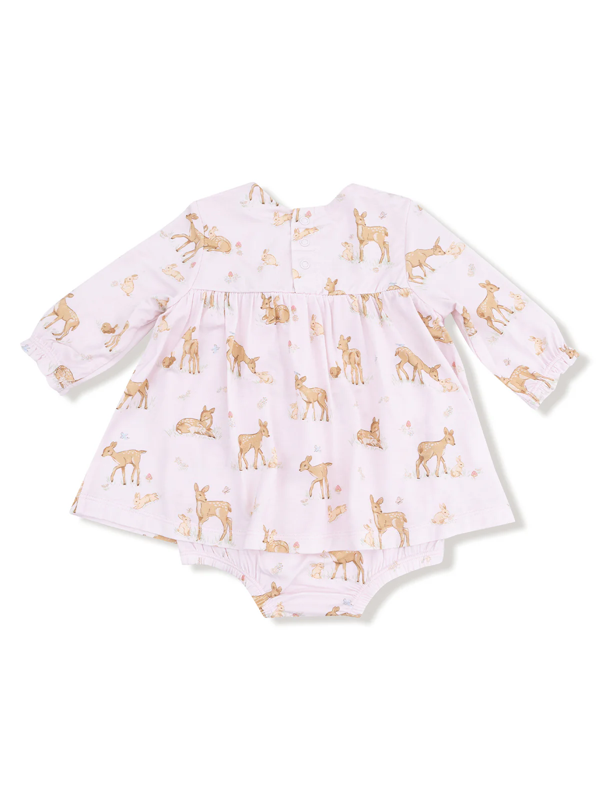 Smocked Ruffle Bubble w/ Skirt, Little Fawn - Image 2