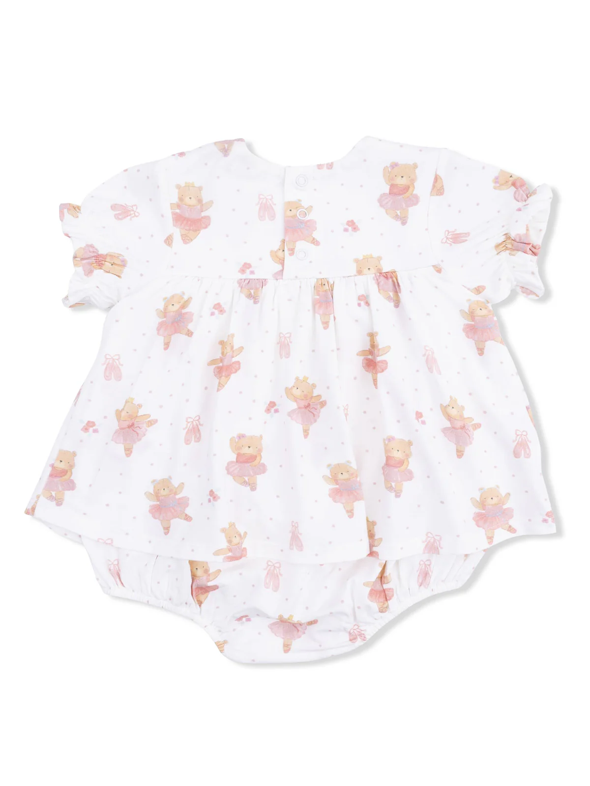 Smocked Ruffle Bubble with Skirt, Teddy Bear Ballerina - Image 2