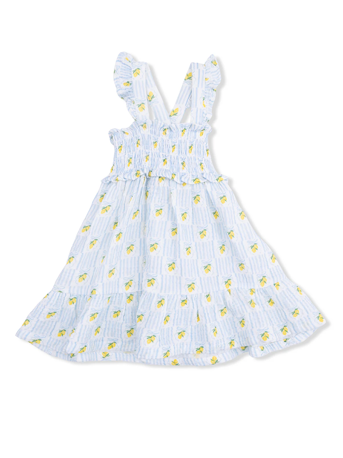 Smocked Ruffle Sundress & Bloomer, Lovely Lemons - Image 2