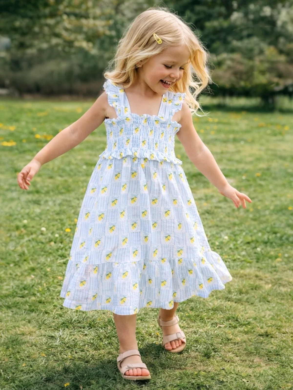 Smocked Ruffle Sundress, Lovely Lemons