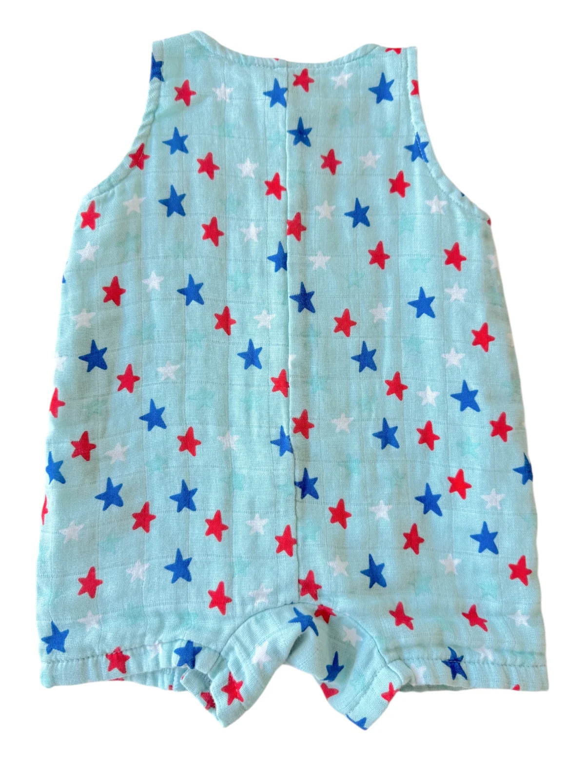 Splendid Stars Blue / Muslin Shortie Romper - Image 3