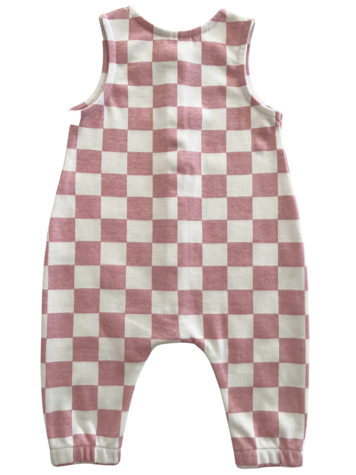 Strawberry Shortcake Checkerboard / Organic Bay Jumpsuit - Image 3