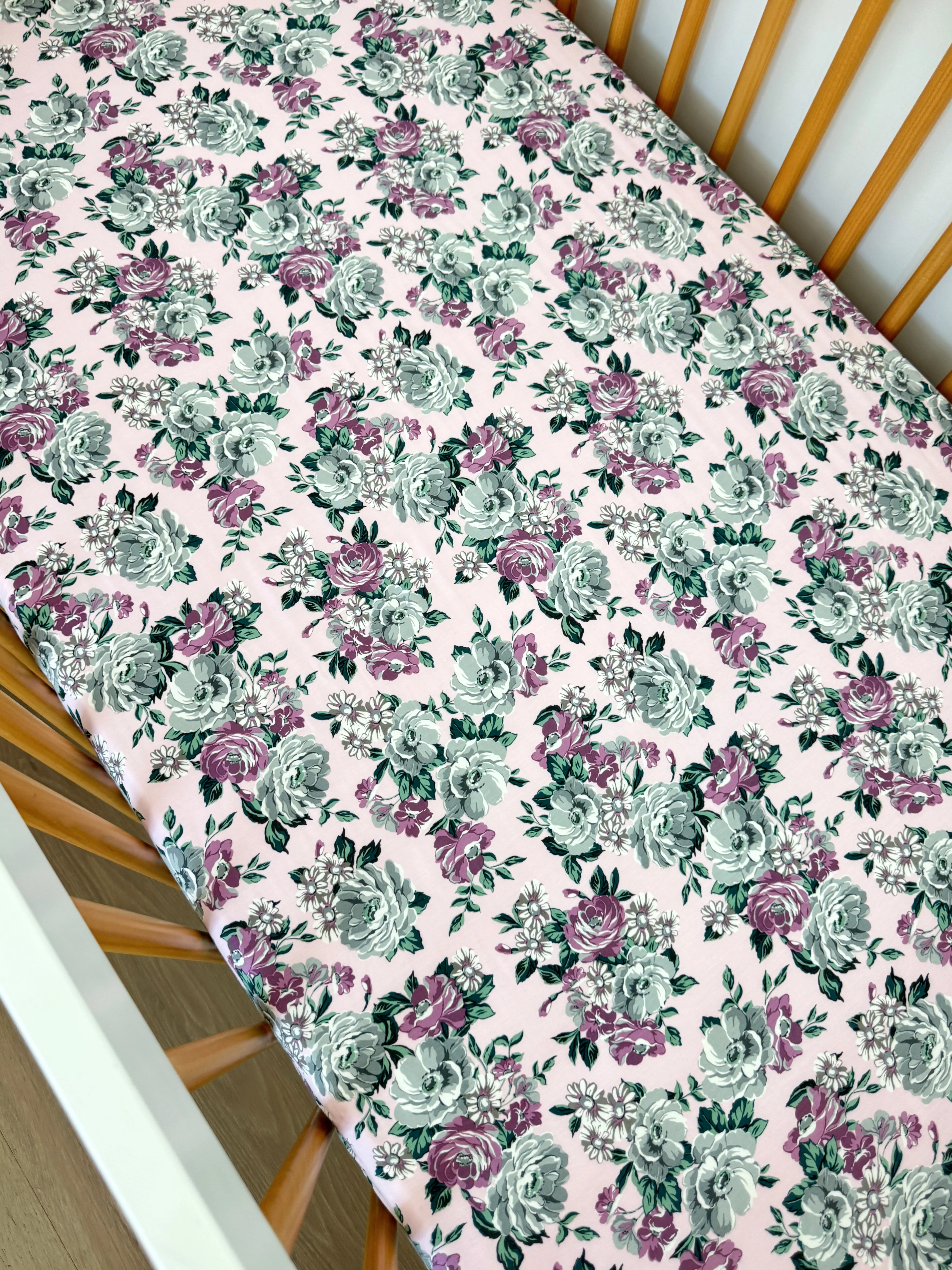 Stretch Crib Sheet, Blissful Blossoms - Image 3