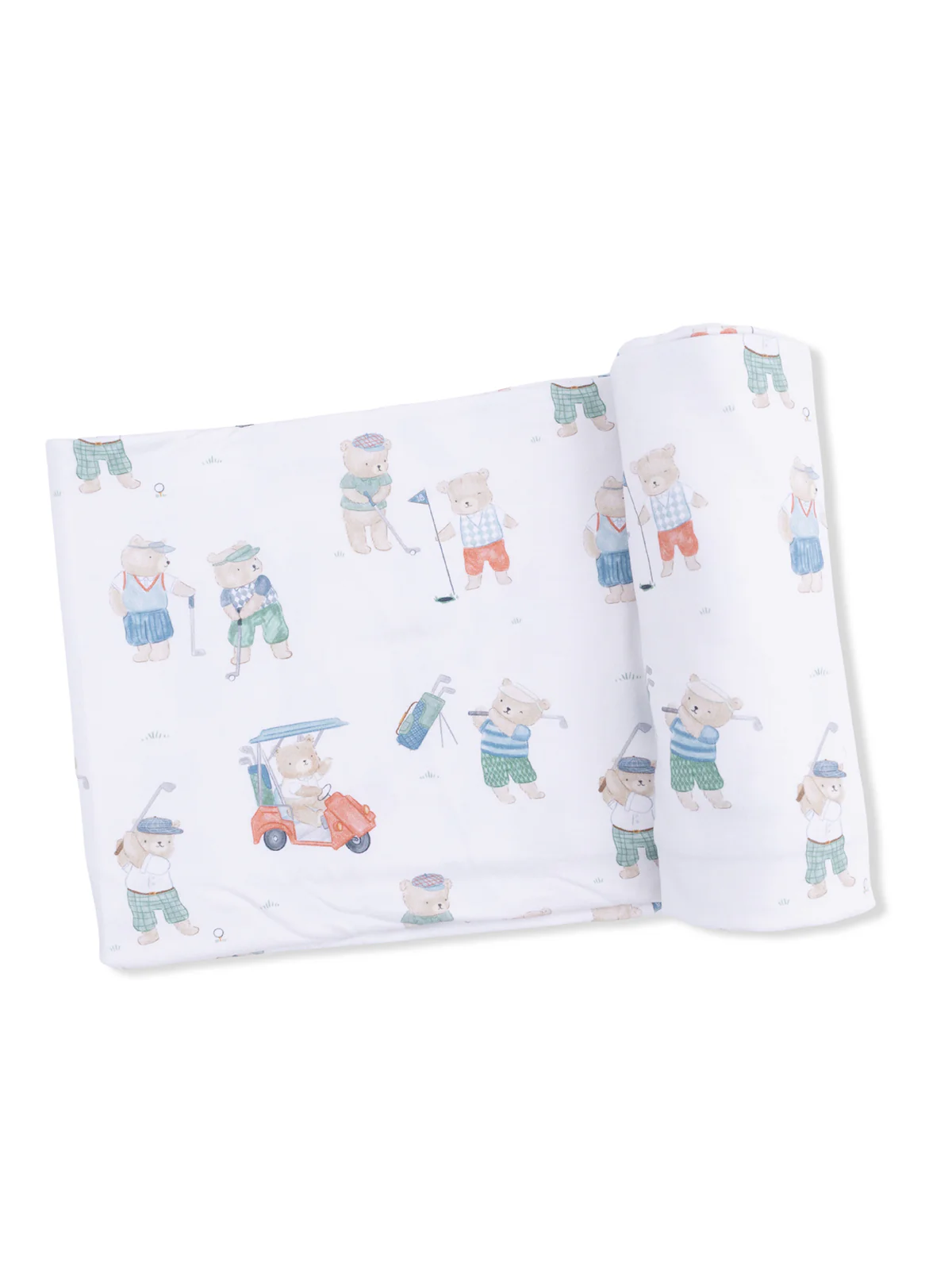 Stretch Swaddle, Golfing Teddy Bears