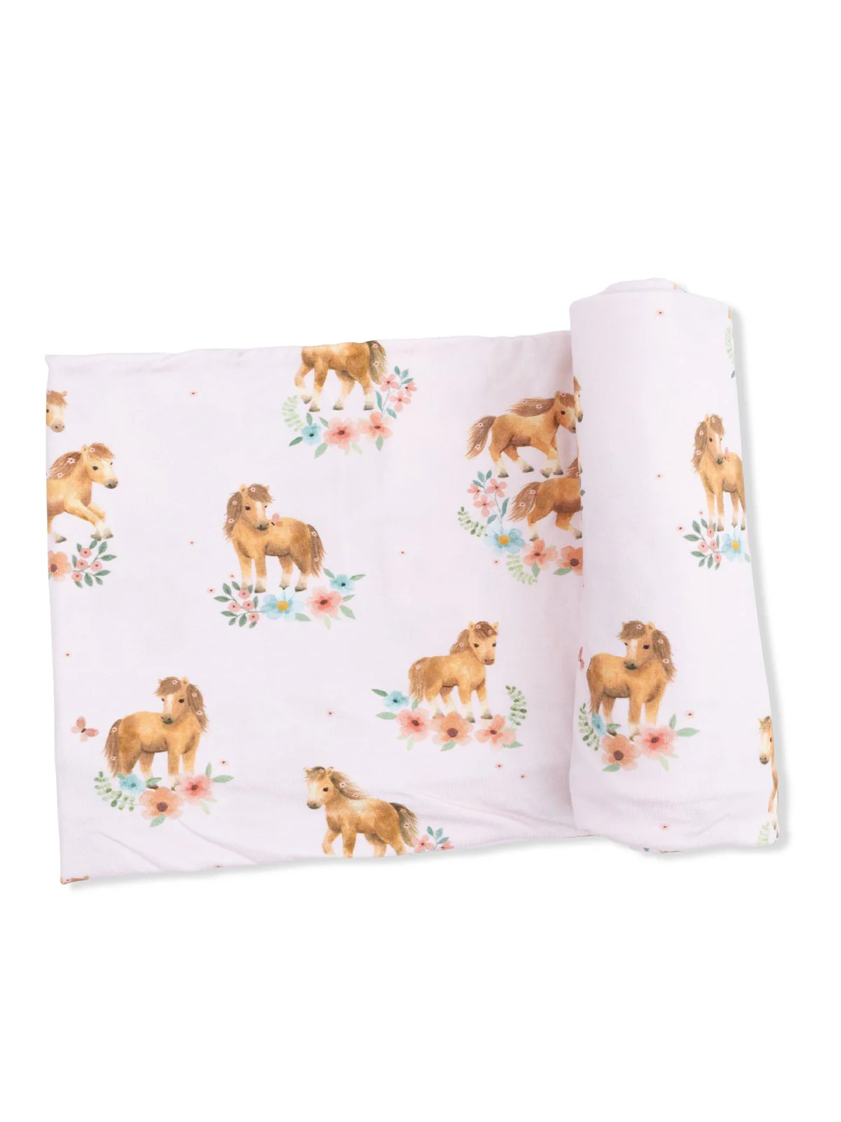 Stretch Swaddle, Pink Ponies