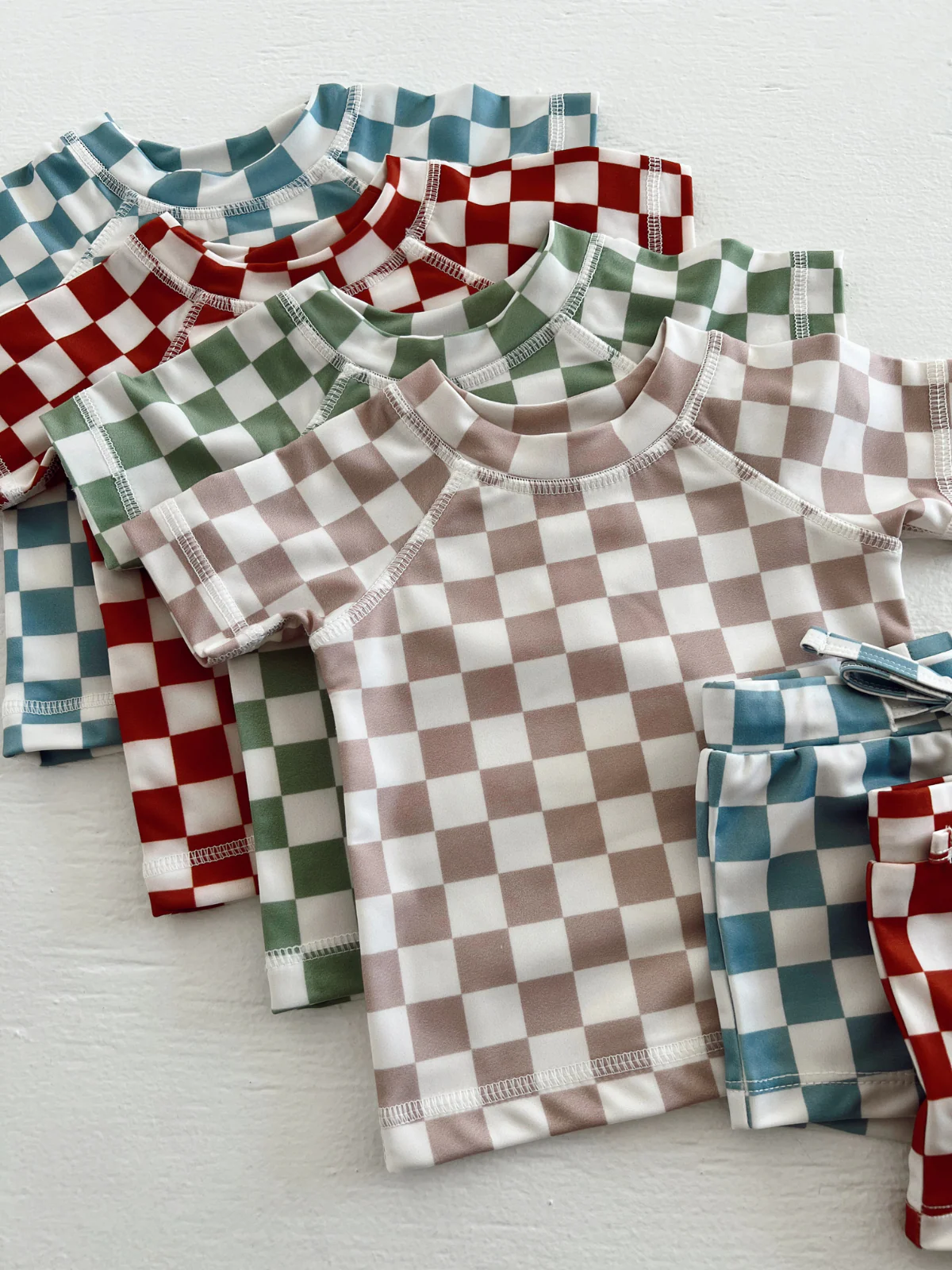 Tiramisu Checkerboard / Cove Rashguard Set / UPF 50+ - Image 8