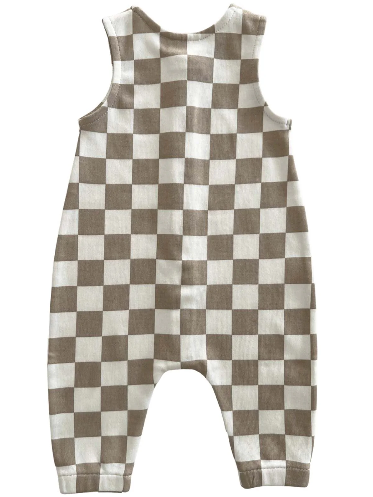 Tiramisu Checkerboard / Organic Bay Jumpsuit - Image 3