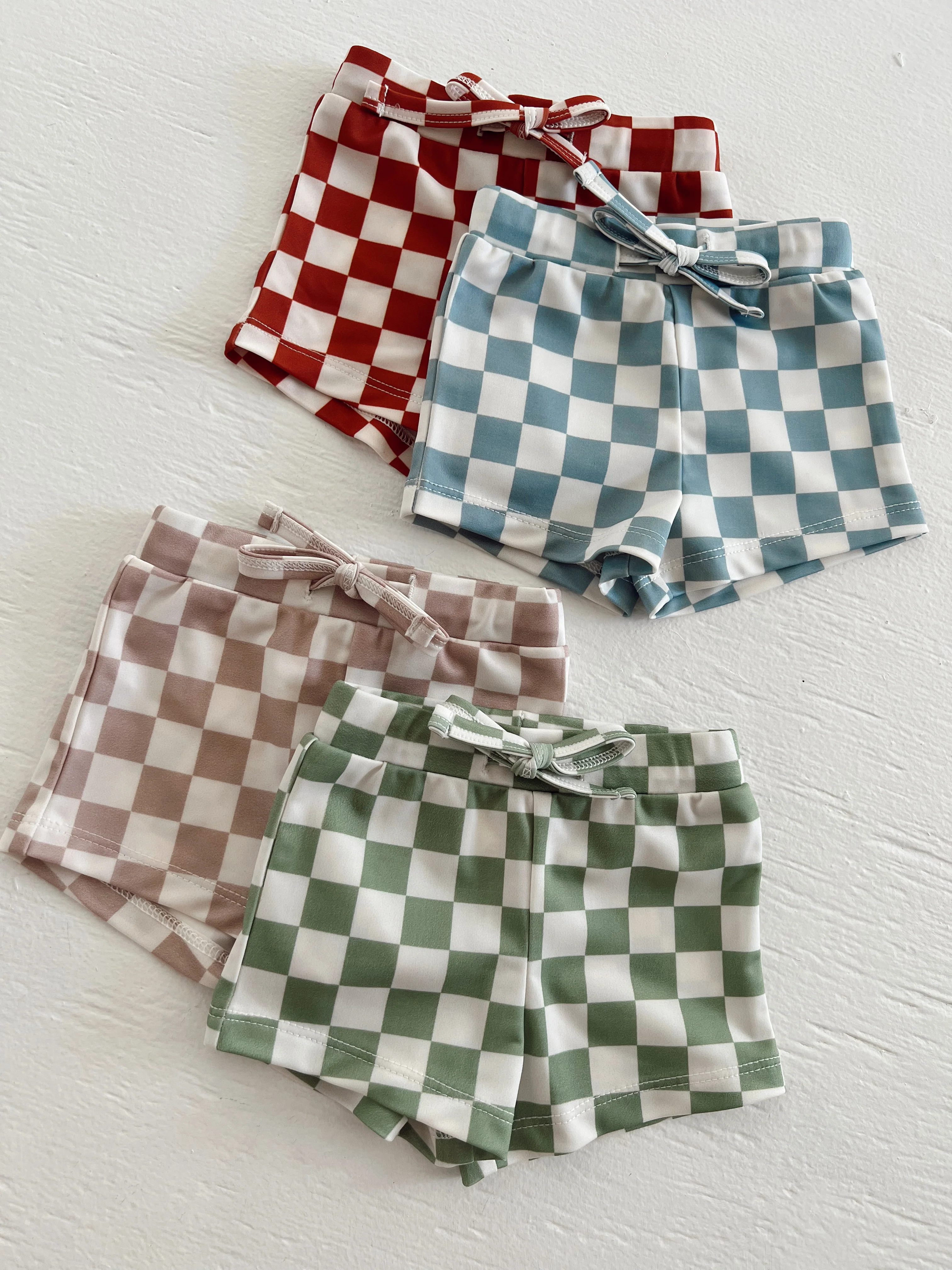 Tiramisu Checkerboard / Riviera Swim Short / UPF 50+ - Image 3