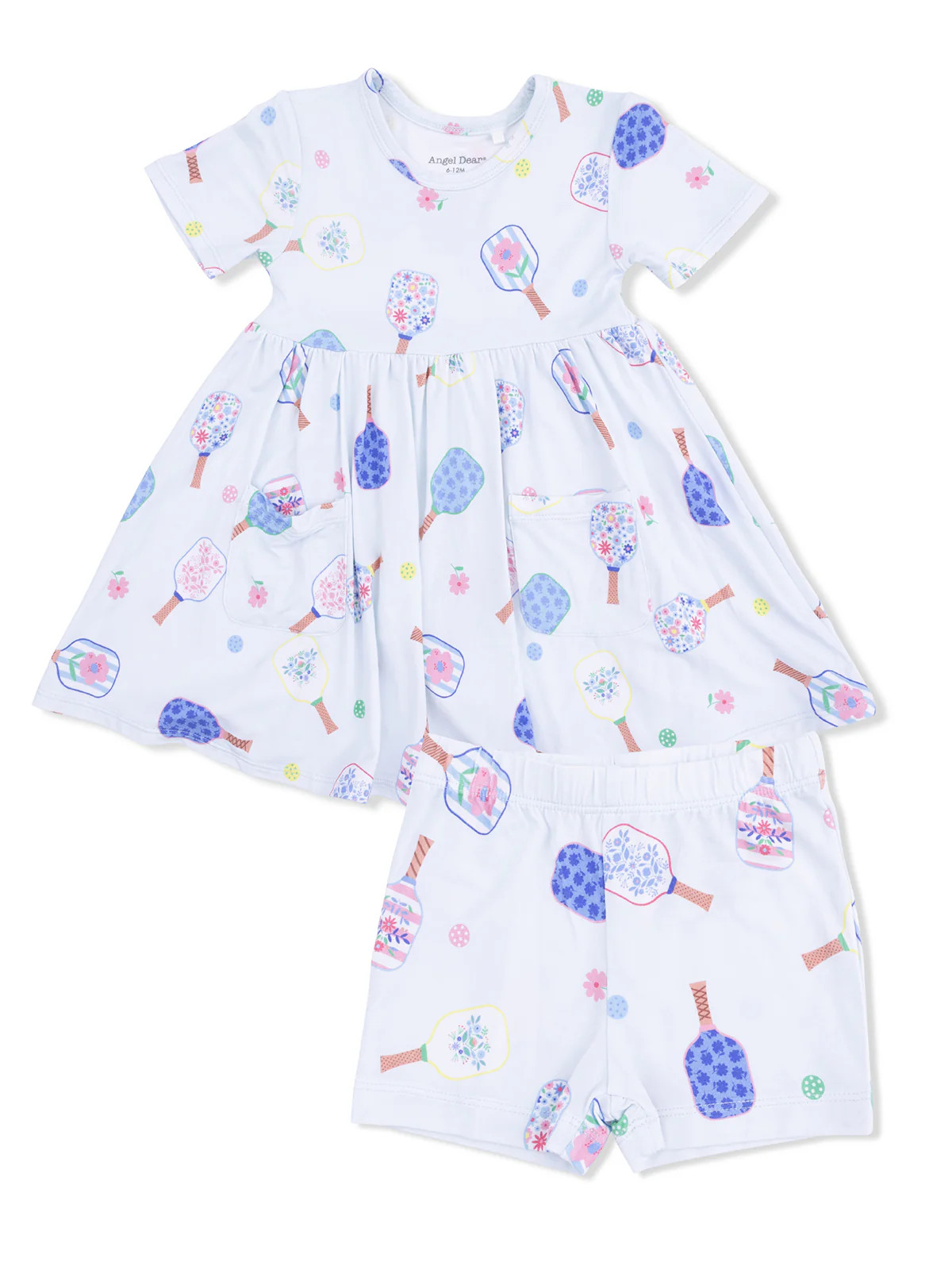 Twirly Dress & Cartwheel Short Set, Floral Pickleball