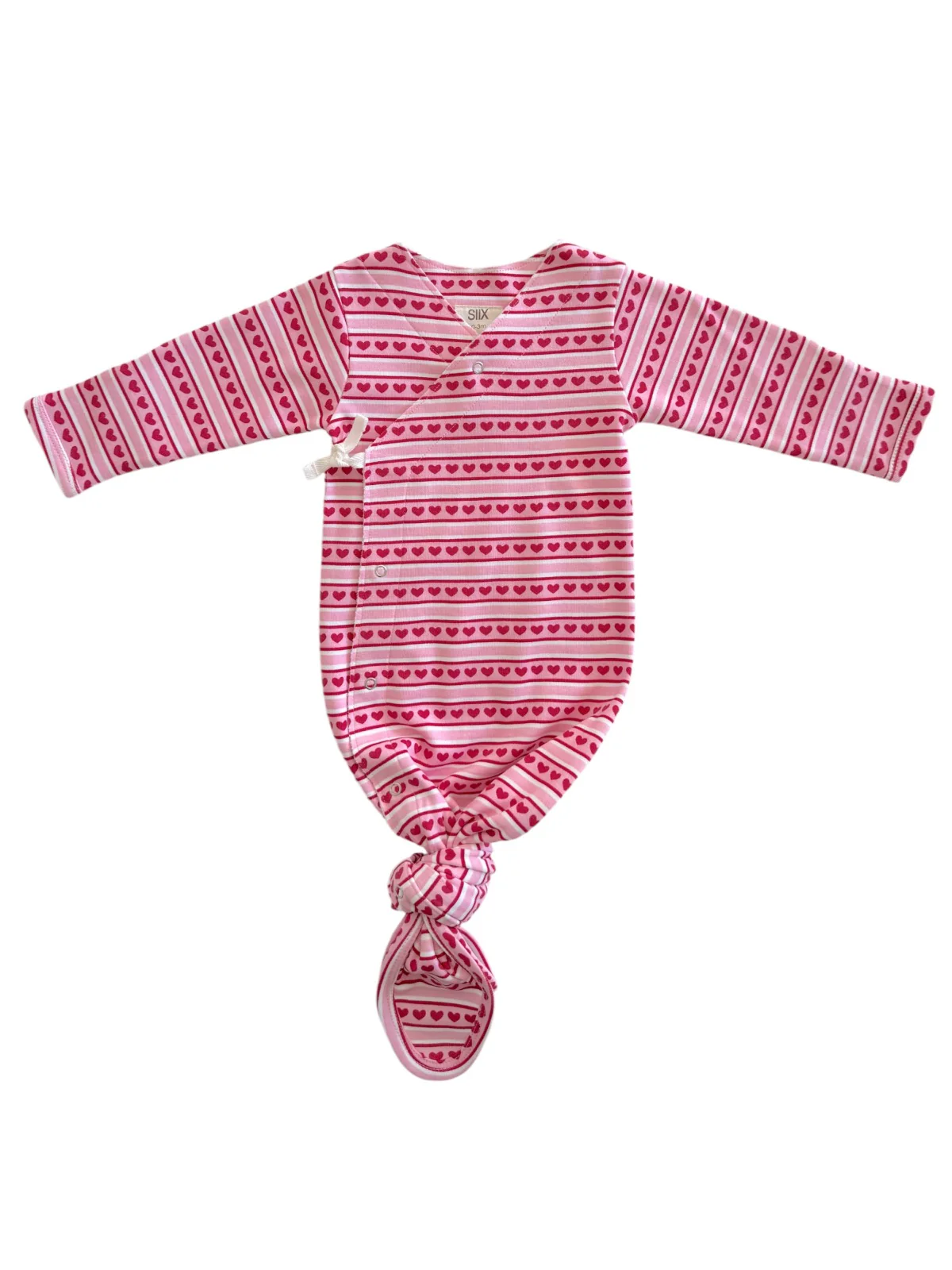 Valentine Stripe / Organic Kimono Knot Gown - Image 3