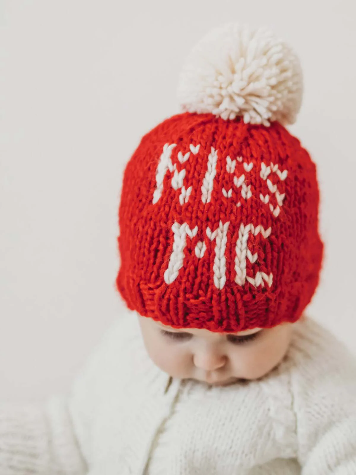Valentine's Day Knit Pom Hat, Kiss Me - Image 2