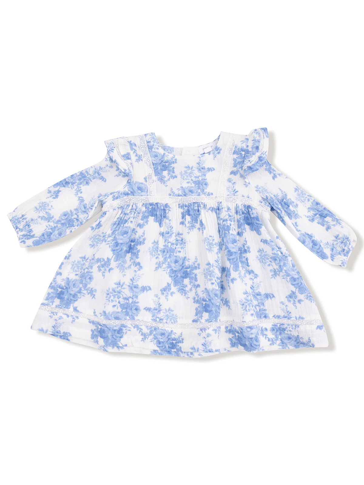 Vintage Lace Dress, Dream Cottage Floral Blue