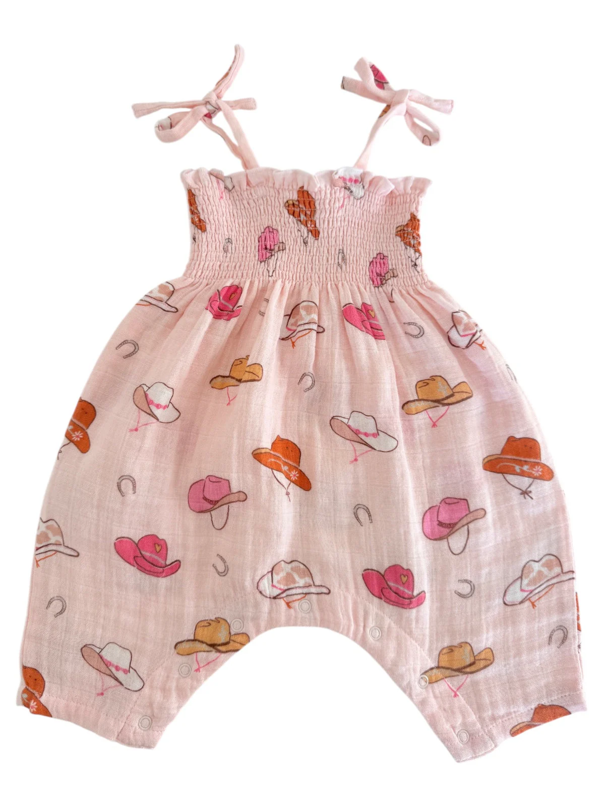 Western Pink / Muslin Smocked Jumpsuit - Image 2