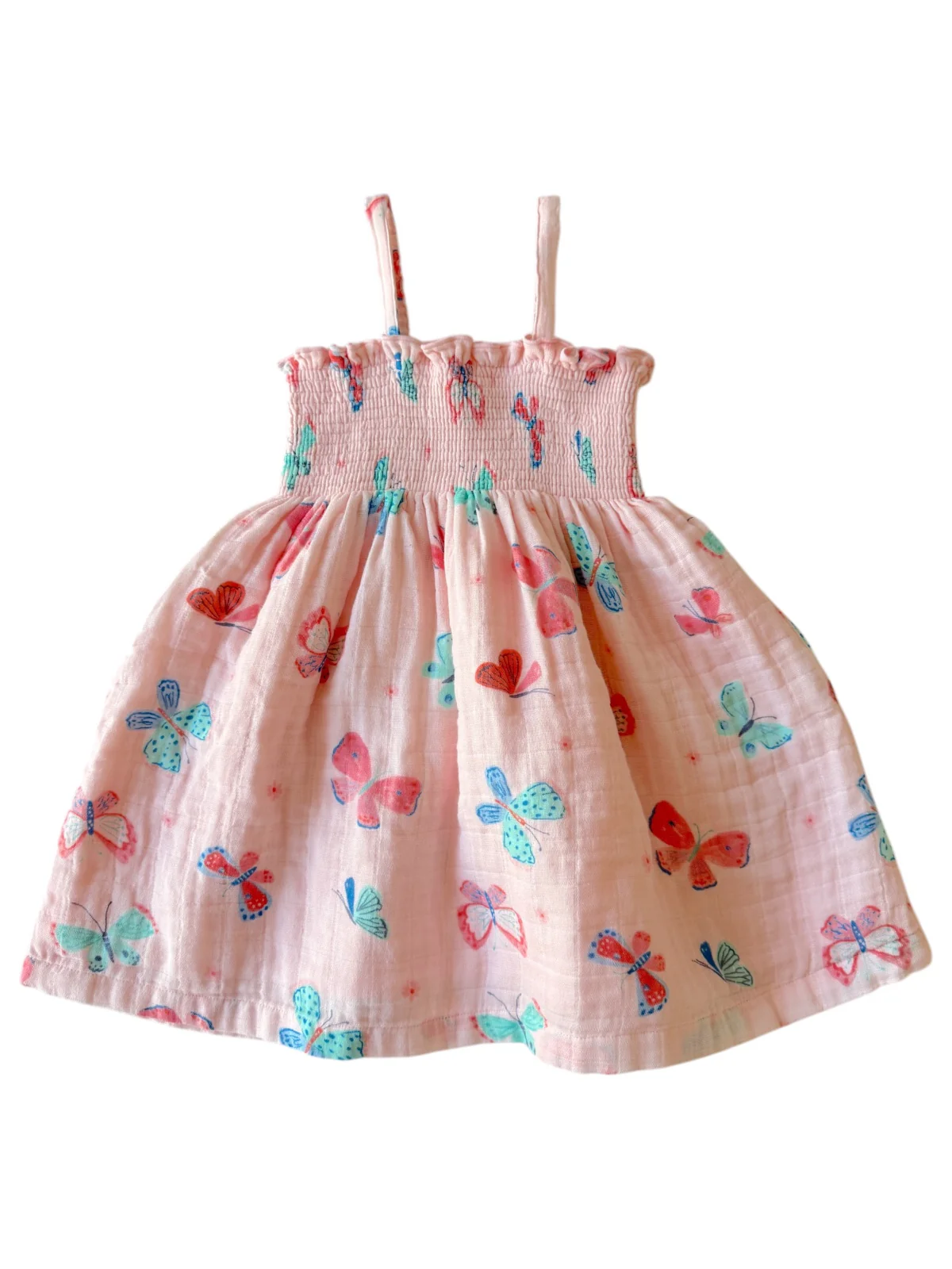 Whimsical Butterflies / Muslin Smocked Tube Dress - Image 2