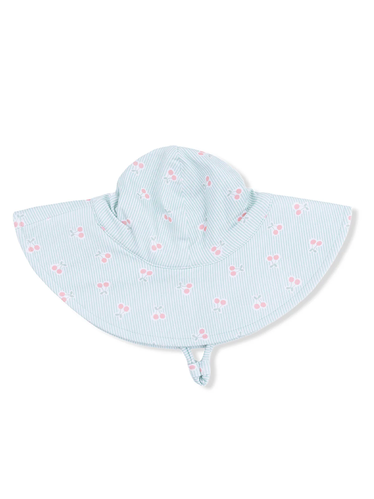 Wide Brim Sunhat, Tiny Cherry Stripe