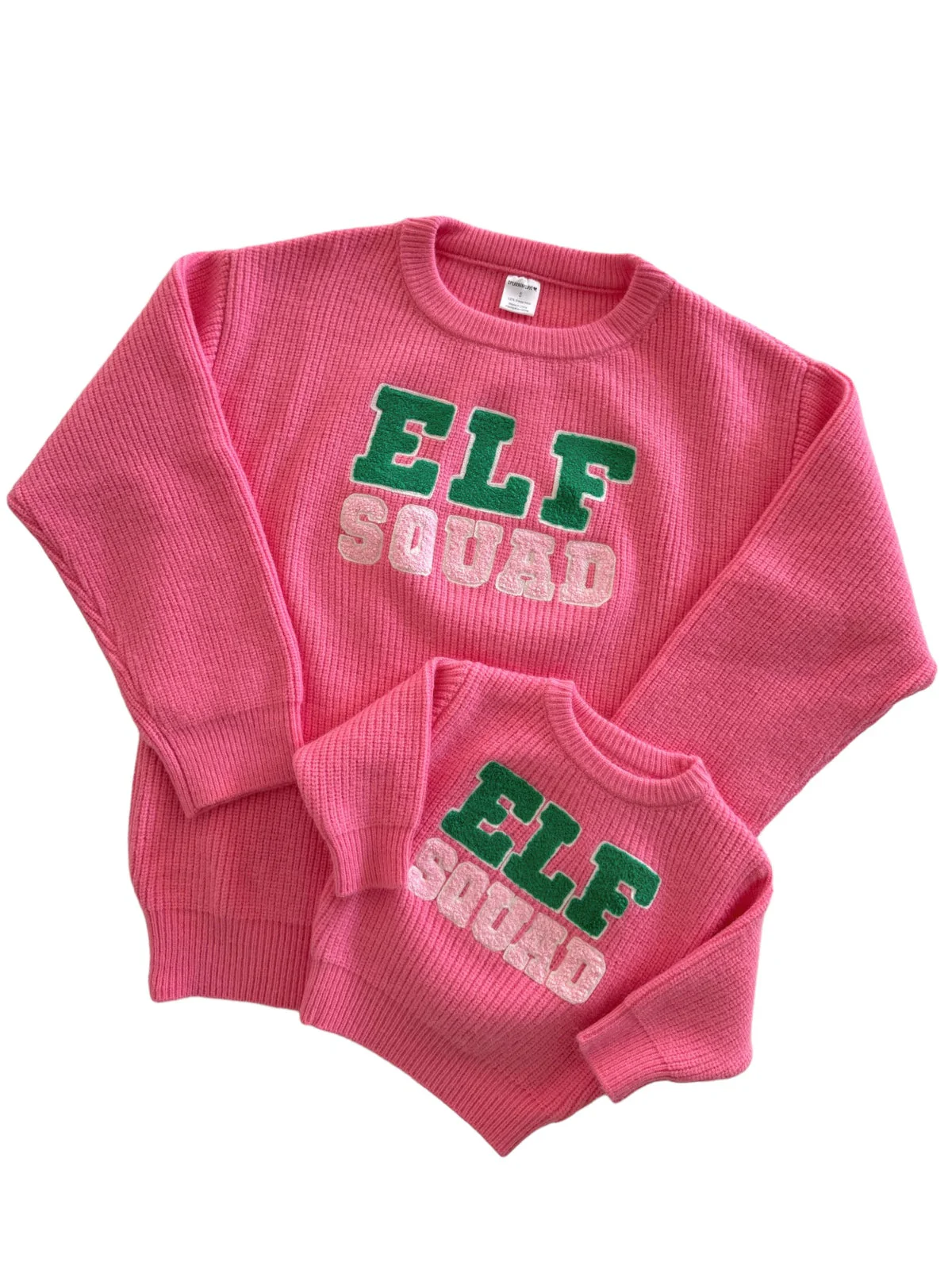 Women's Knit Sweater, Elf Squad Bubblegum - Image 3