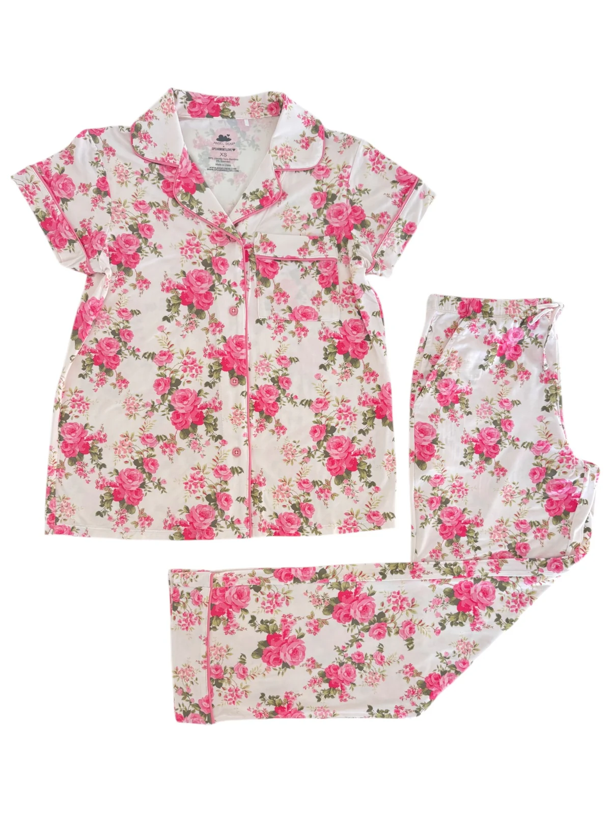 Women's Short Sleeve Lounge Set, Country Daydream - Image 2